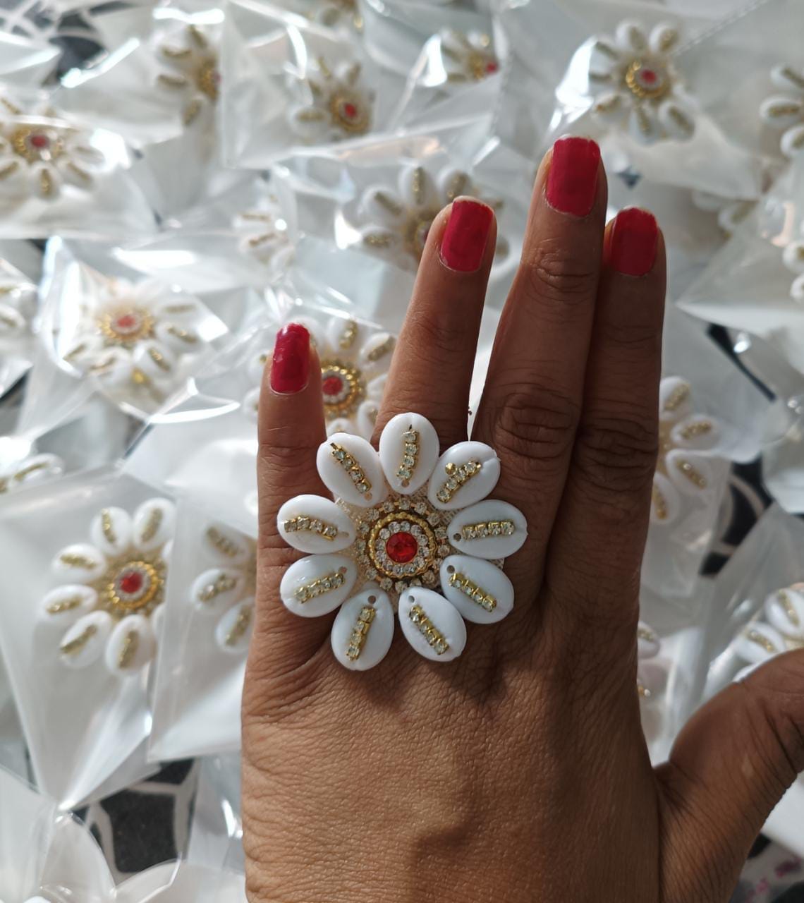 LAMANSH Shells 🐚 & Stone work 💍Ring's for Bridesmaid Giveaways / Favor ...