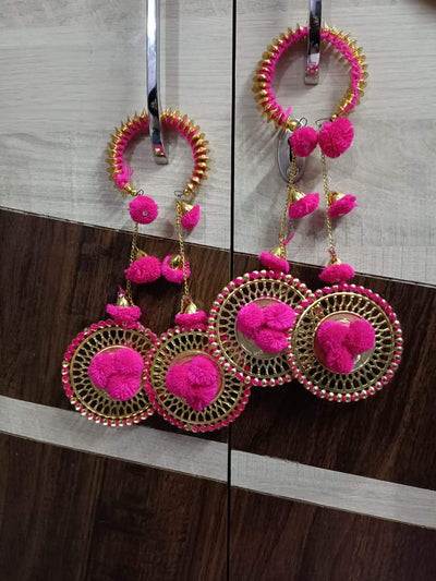 LAMANSH Floral 🌺 Giveaways Multicolor / Set of 20 Bracelets LAMANSH® Set of 10 Pair Flower Bracelets Kade Bangles Hathphool for Bridesmaid Giveaways / Best wedding favors return gifts