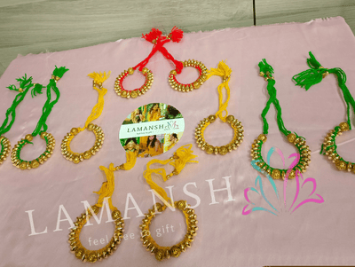 LAMANSH Floral 🌺 Giveaways Multicolor / Set of 20 Bracelets LAMANSH® Set of 20 Floral Bracelets Kade Bangles Hathphool for Bridesmaid Giveaways / Best wedding favors return gifts for Haldi Wedding