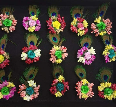 LAMANSH Floral 🌺 Giveaways Multicolor / Set of 20 Broaches LAMANSH® (Set of 20) Artificial Flower Brooches Broaches  / Bridesmaid Giveaways set