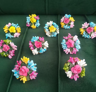 LAMANSH Floral 🌺 Giveaways Multicolor / Set of 30 Rings 💍 LAMANSH® Artificial Flower 💍Ring's / Wedding Favours / Bridesmaid Giveaways ( Set of 30 ) set