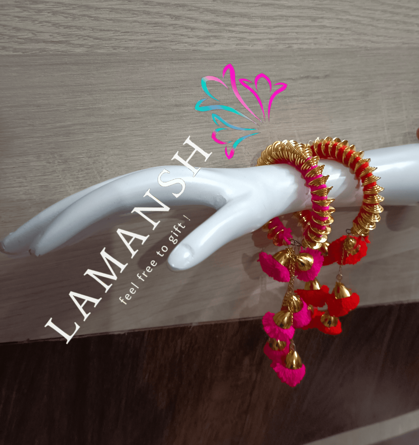 LAMANSH Floral 🌺 Giveaways Multicolor / Set of 50 Bracelets LAMANSH® Set of 50 Artificial Flower Bracelets Kade Bangles Hathphool for Bridesmaid Giveaways / Best wedding favors return gifts