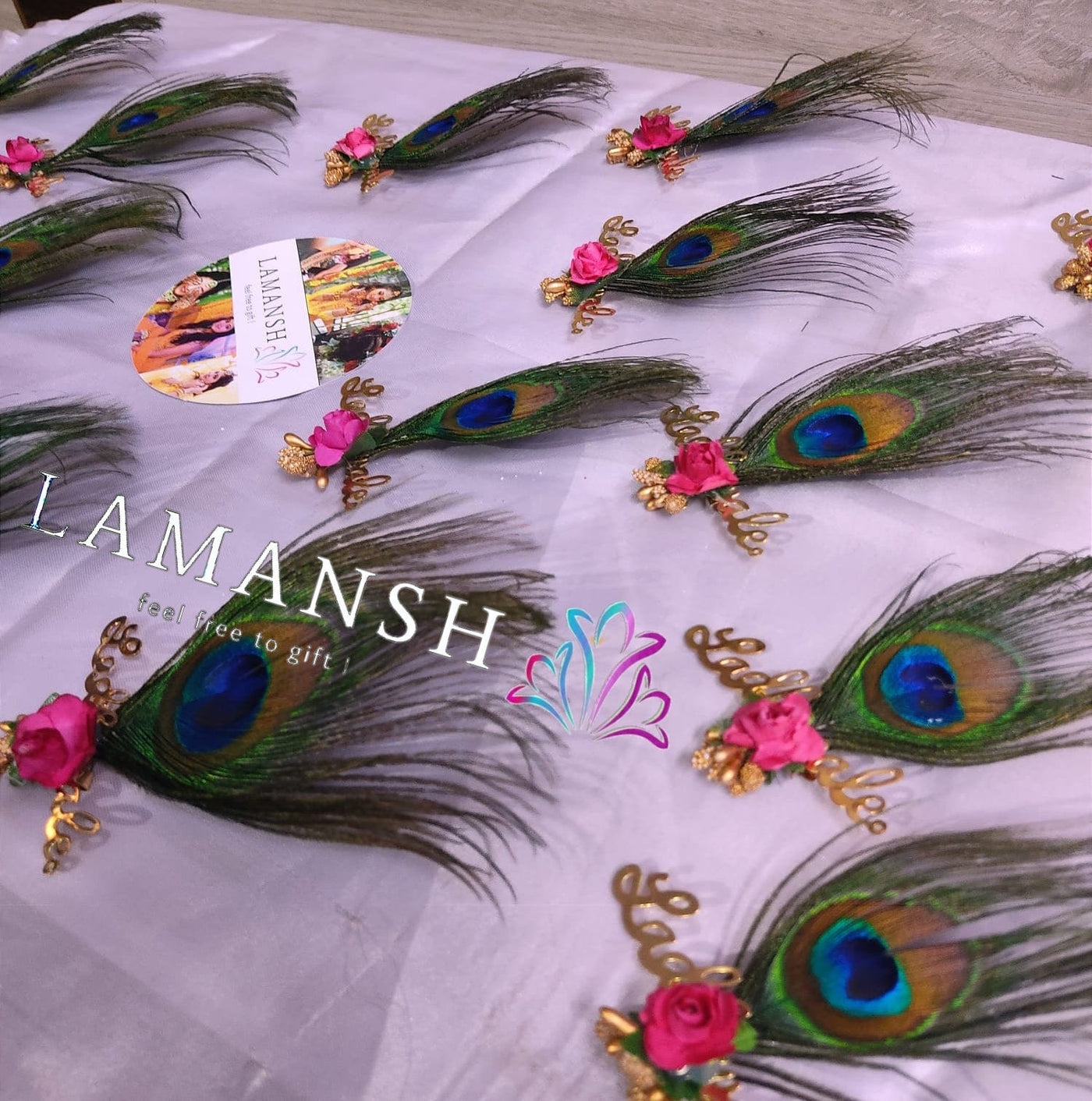 LAMANSH® ( Pack of 50 ) Handmade Artificial Feathers Dream Catcher