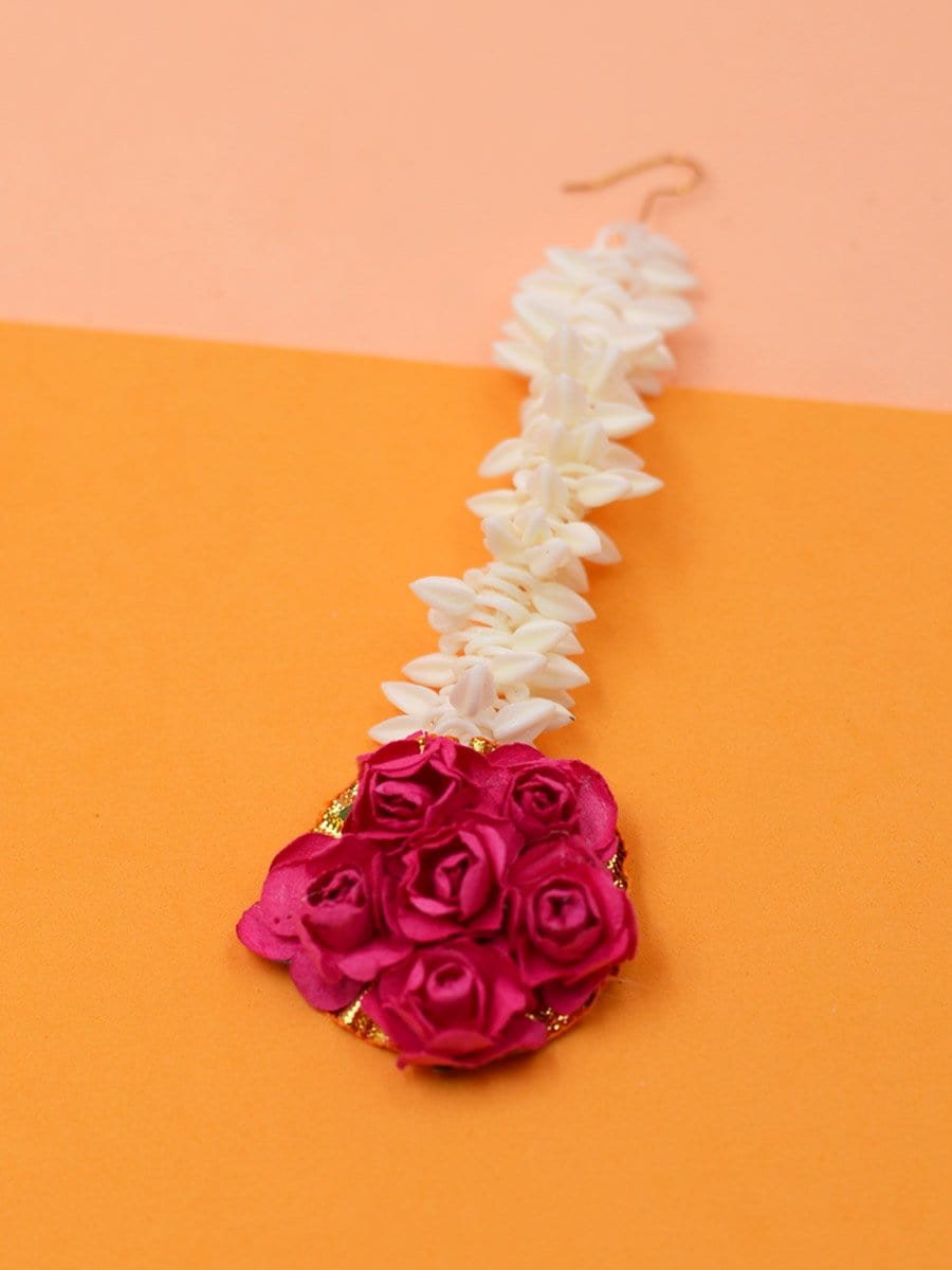 Flower Jewellery Maangtika set for Gifting & Haldi Function / maangtika  for Bride