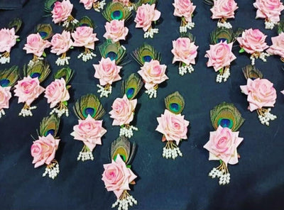 LAMANSH Floral 🌺 Giveaways Pink / Set of 20 Broaches LAMANSH® Artificial Flower Brooches Broaches  / Bridesmaid Giveaways ( Set of 20 ) set