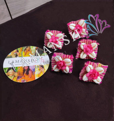 LAMANSH Floral 🌺 Giveaways Pink / Set of 25 Rings 💍 LAMANSH® ( Set of 25) Shell Flower 💍Ring's / Bridesmaid Giveaways set