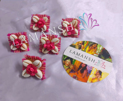 LAMANSH Floral 🌺 Giveaways Pink / Set of 30 Rings 💍 LAMANSH® ( Set of 30) Shell Flower 💍Ring's / Bridesmaid Giveaways set