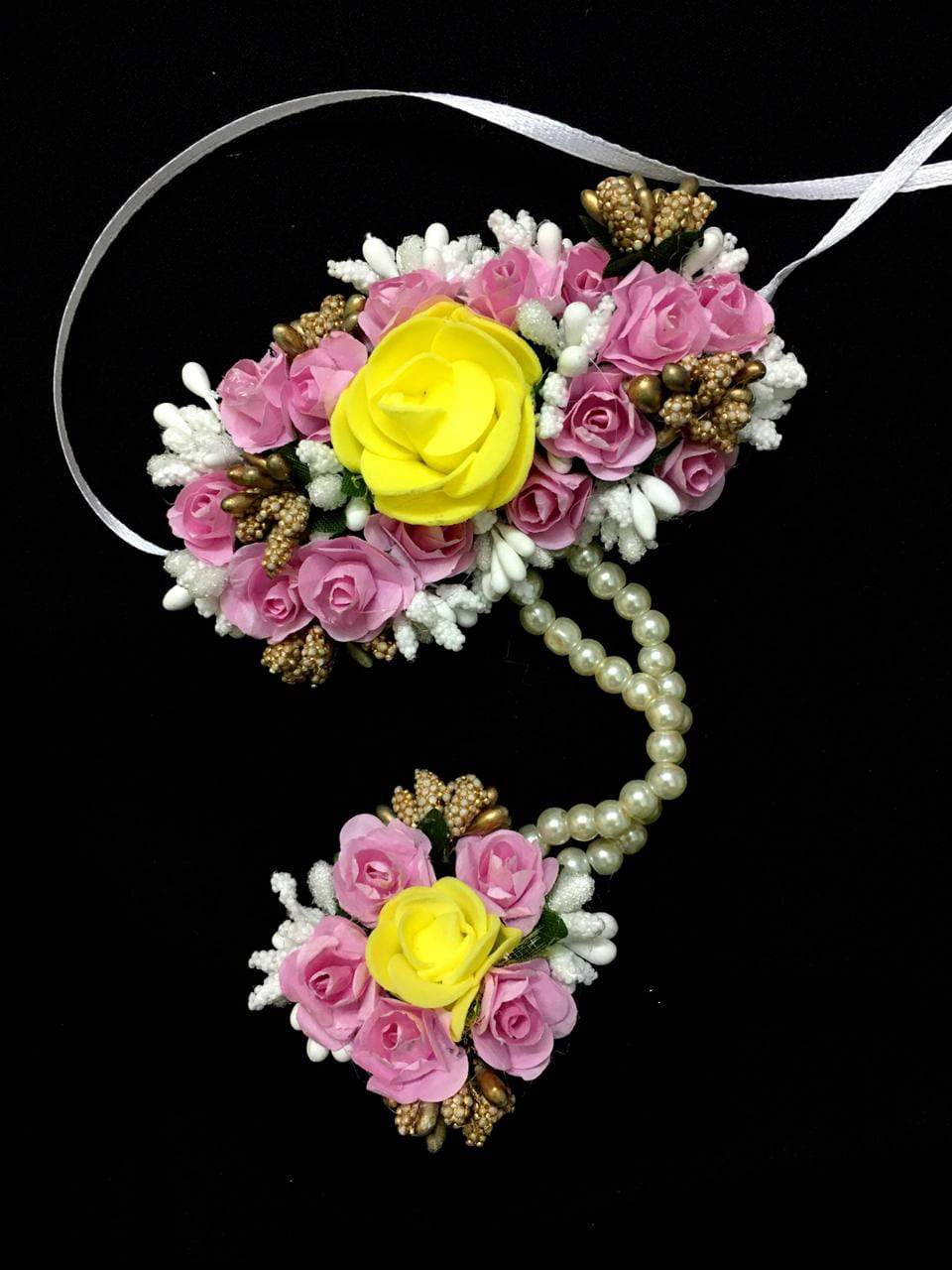 Flower Bracelets set / Haldi jewellery set 