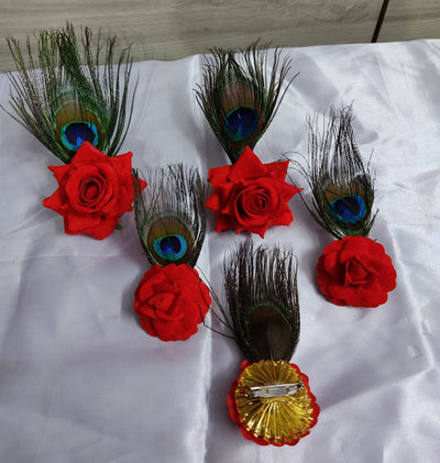 LAMANSH Floral 🌺 Giveaways Red / Set of 20 Broaches LAMANSH® (Set of 20) Artificial Flower Brooches Broaches  / Bridesmaid Giveaway set