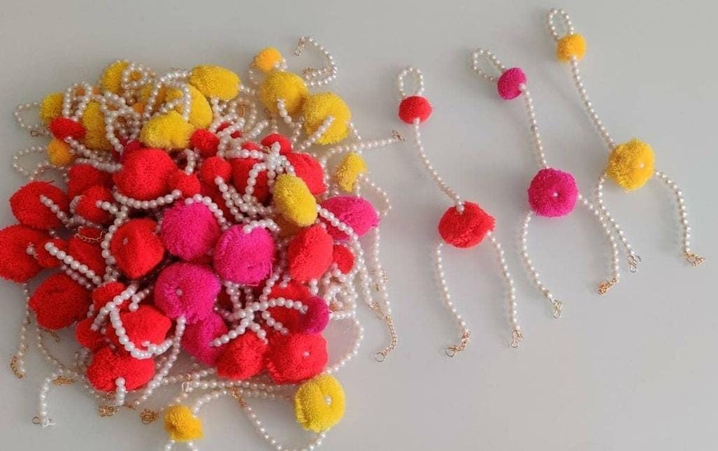 LAMANSH Floral 🌺 Giveaways Yellow - Pink - Red / 25 Pc Floral Bracelets LAMANSH (Set of 25 pcs) Multicolored Floral🌺 Bracelets With Ring for Giveaway Set