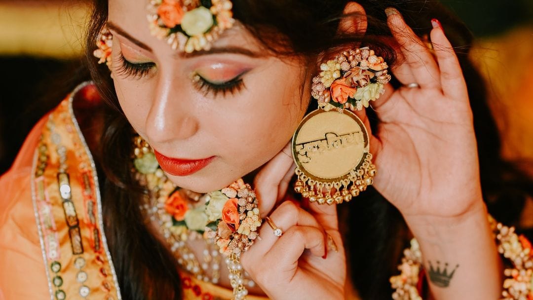Lamansh floral jewellery with dulhaniyaa LAMANSH® Gorgeous Dulhaniyaa Flower 🌻 Jewellery Set For Women & Girls / Artificial Floral Set