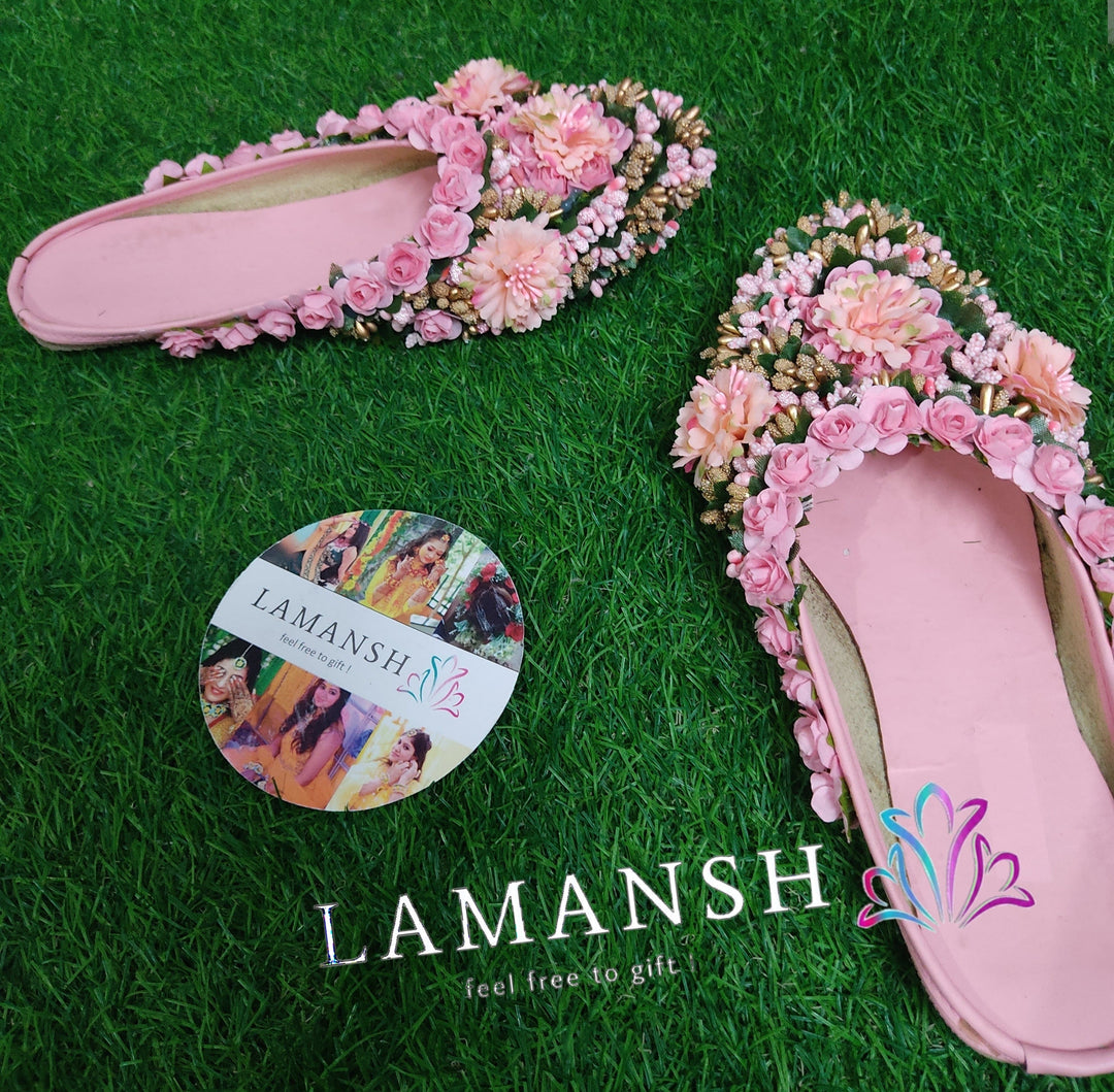 LAMANSH® Floral 🌸 juttis slippers for Haldi Mehendi ceremony