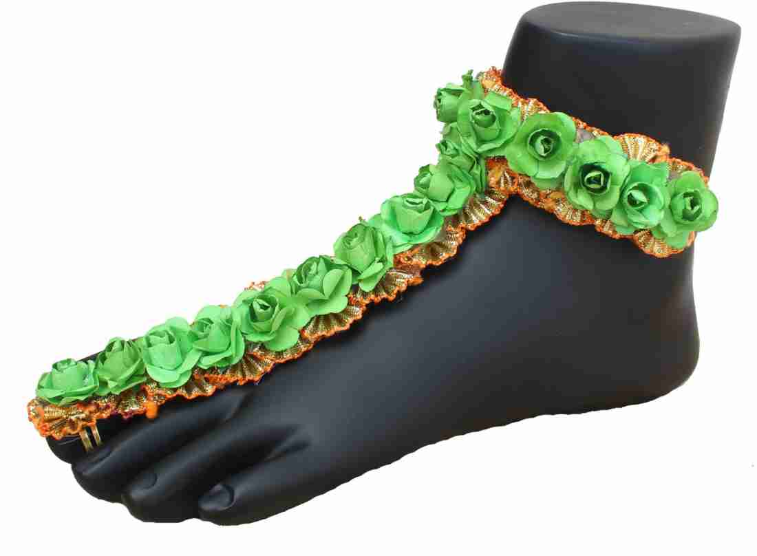 Flower Jewellery anklets set / payal set 
