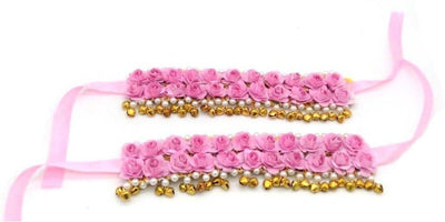 Lamansh Floral Payal Set Pink / Standard / Engagement Lamansh Floral Payal Set Multicolor / Engagement / Anklets Set