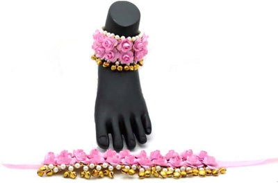 Floral jewellery anklets set / payal set