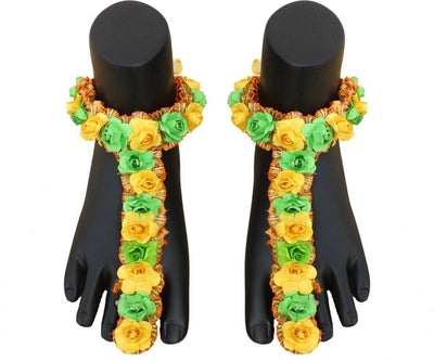 Flower jewellery anklets set / payal set 