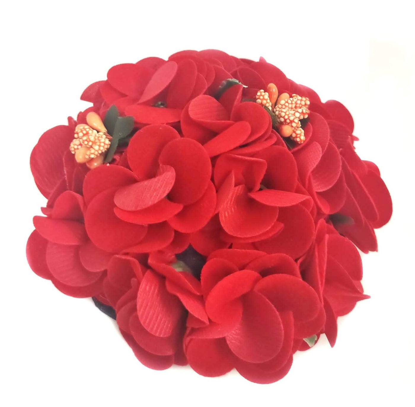 Lamansh Flower Hair Bun Red / Artificial flowers / Haldi , Weddings Lamansh™ Red Floral 🌺 Hair Bun Juda for Women & Girls / Bridal Makeup Bun / For Wedding / Flower 🌺 Bun set