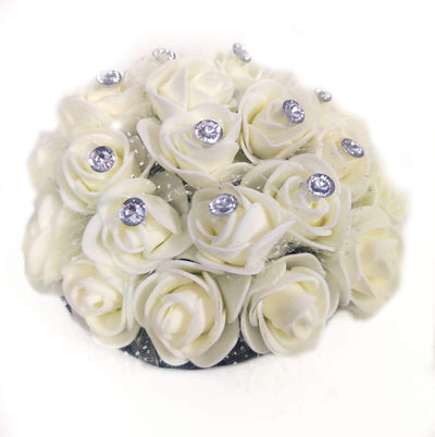 Lamansh Flower Hair Bun White / Artificial flowers / Haldi , Wedding Lamansh™ Gorgeous Look Floral 🌺 Hair Bun Juda for Women & Girls / Bridal Makeup Bun / For Wedding / Flower 🌺 Bun set