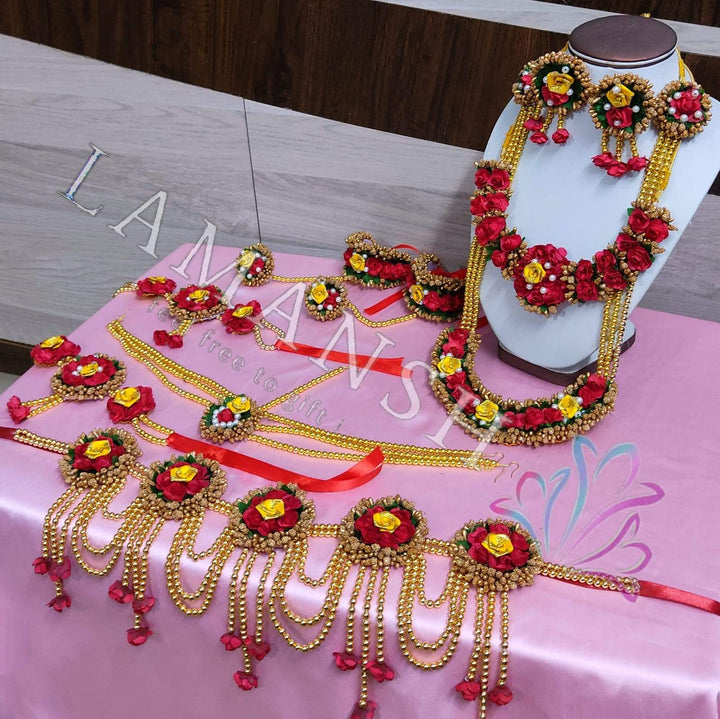 LAMANSH® Drop Dead Gorgeous 😍 Floral 🌺 Jewellery Set for Haldi