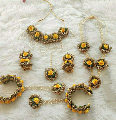 Flower Jewellery set With Necklace / Choker Set With Jhumki earrings set 