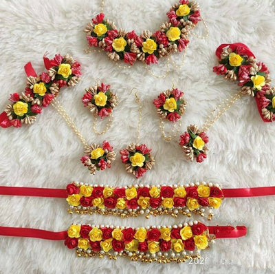 Flower jewellery Set With anklets set / payal set 