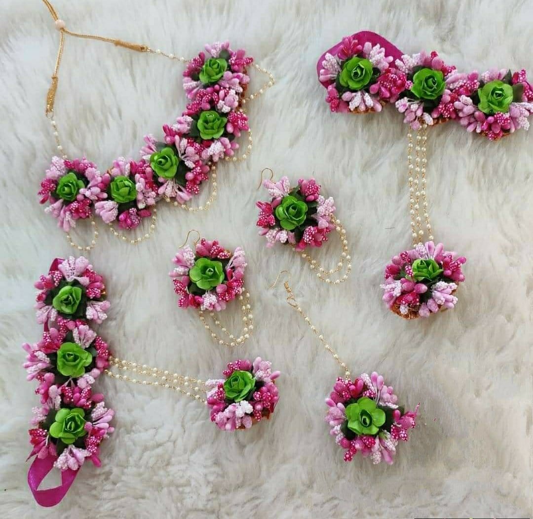 Flower Jewellery set With Earrings / Bracelet set 