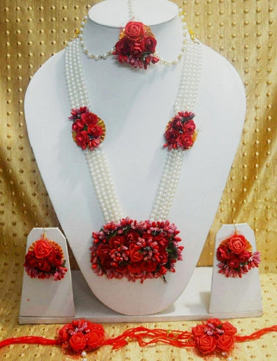 Flower jewellery set With Necklace set 
