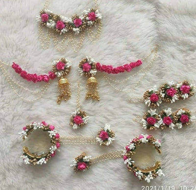 Flower Jewellery for Haldi mehndi baby shower