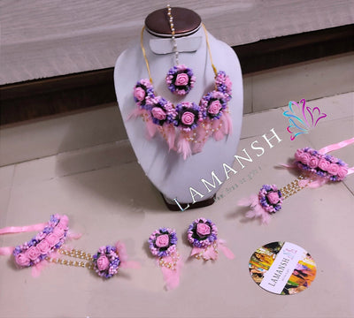LAMANSH Flower Jewellery LAMANSH® Feather Collection Floral 🌺 Jewellery Set for Wedding ceremony