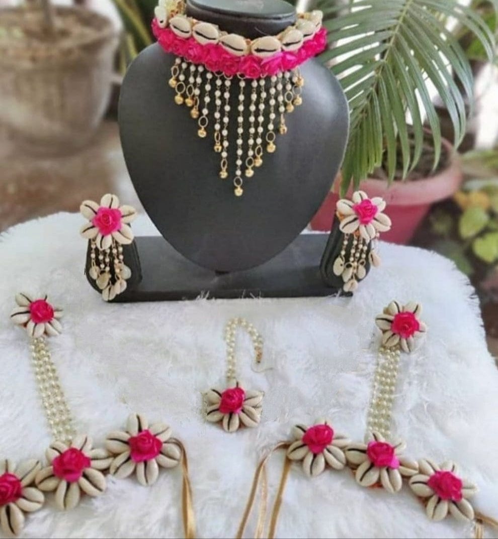 LAMANSH Flower Jewellery Pink / Standard / Shells 🐚 Style LAMANSH® Shells 🐚 Collection Floral Jewellery Set 🌺 / Flower X Shells Set