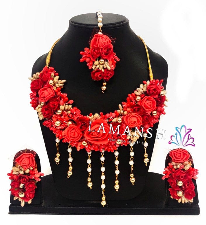 LAMANSH Flower Jewellery Pink-White / Standard / Shells 🐚 Style LAMANSH® Floral Jewellery Set 🌺🌻🌹🌷 / Haldi Set