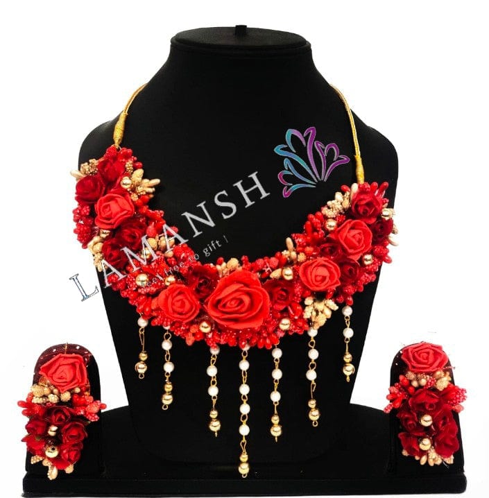LAMANSH Flower Jewellery Pink-White / Standard / Shells 🐚 Style LAMANSH® Floral Jewellery Set 🌺🌻🌹🌷 / Haldi Set