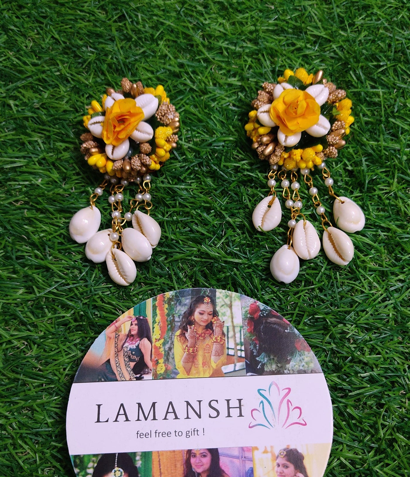 LAMANSH Flower Jewellery Yellow Gold / Standard / Shells 🐚 Style LAMANSH® Shells 🐚 Collection Floral Jewellery Set 🌺 / Flower X Shells Set