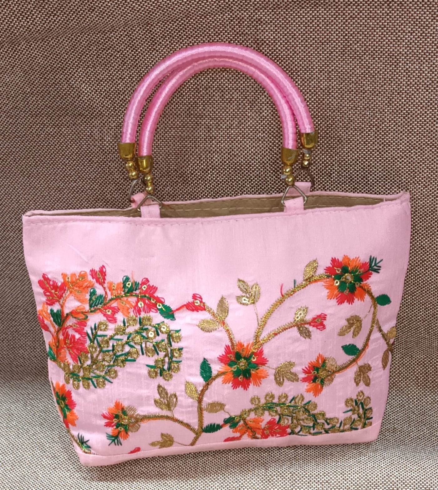 Buy 3D Flower design potli style Sling bag/Hand bag/Purse,with adjustable  long strap Comes in PU-Leather material. Very comfortable handle to carry.  Long leather belt. Online In India At Discounted Prices
