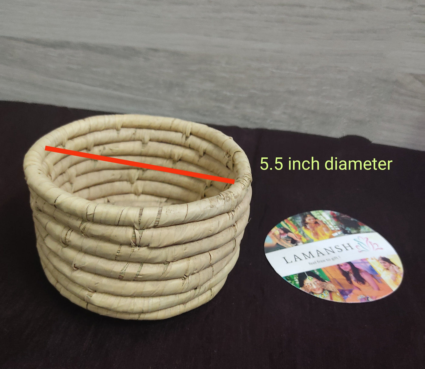 LAMANSH Gift Baskets 💛 LAMANSH® woven Native seagrass basket / miniature woven basket folk art seagrass mini basket for Gifting 🎁