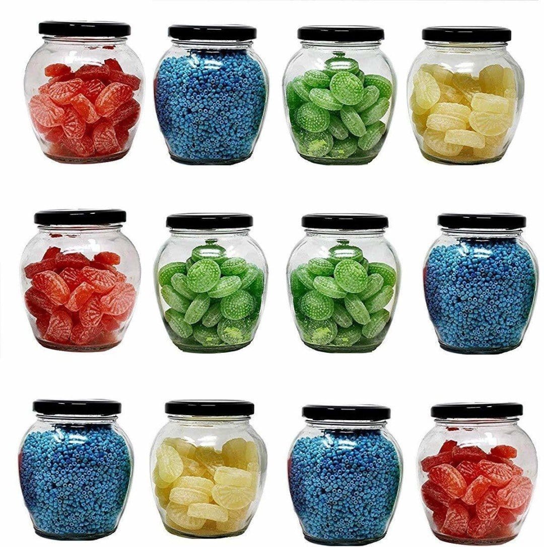 LAMANSH® Glass Jars For Kitchen Kitchen Dried Masla Storage Jar