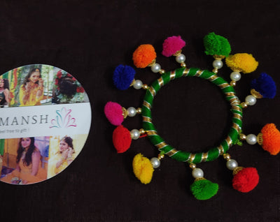LAMANSH Gota chudi bangles Assorted Mix colors / 50 Gota Bangles LAMANSH® (Set of 50 pcs , Size : 2-6 ) Flower 🌸 Gota Bangles set for wedding Favors /Mehendi Favors for Bridesmaid