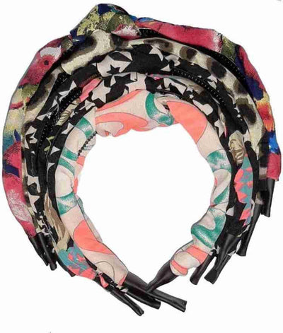 LAMANSH Hair Band Multicolor / Fabric / 6 LAMANSH® Headband For Girls Knot Hair Band For Women And Girls, Set Of 6, Multicolor
