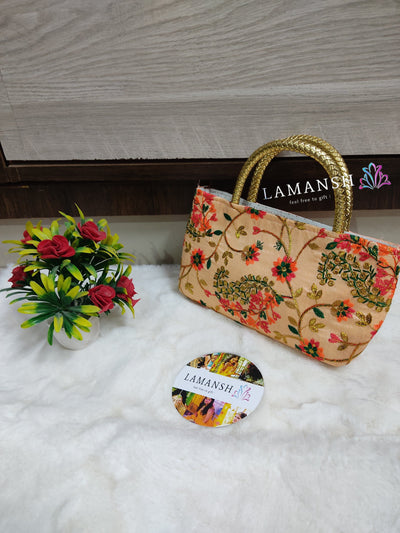 LAMANSH ® hand bags LAMANSH® Embroidered Hand Stitched Hand Bag for Weddings & Party's (6 colors options ✨)