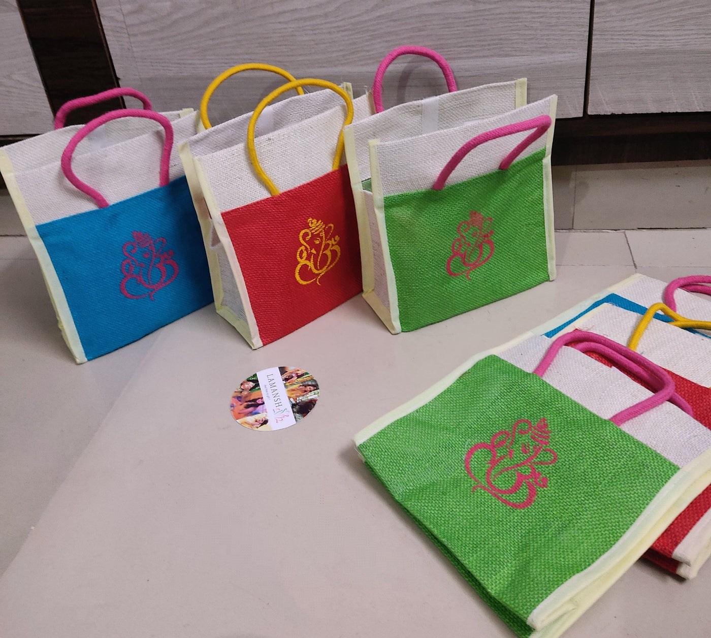 Loop Handle Printed Wedding Return Gift Cotton Bag, Capacity: 5 kg at Rs  15/piece in Coimbatore