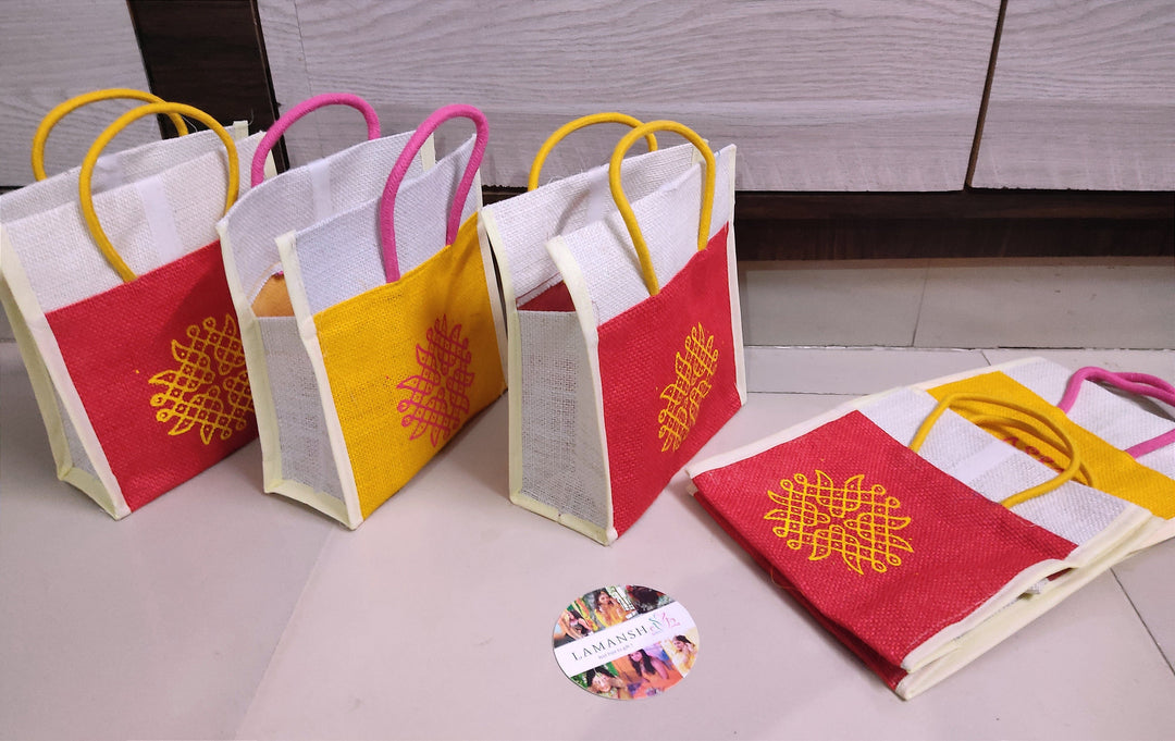 Custom Printed Jute Gift Bags 10 × × Traditional Jute