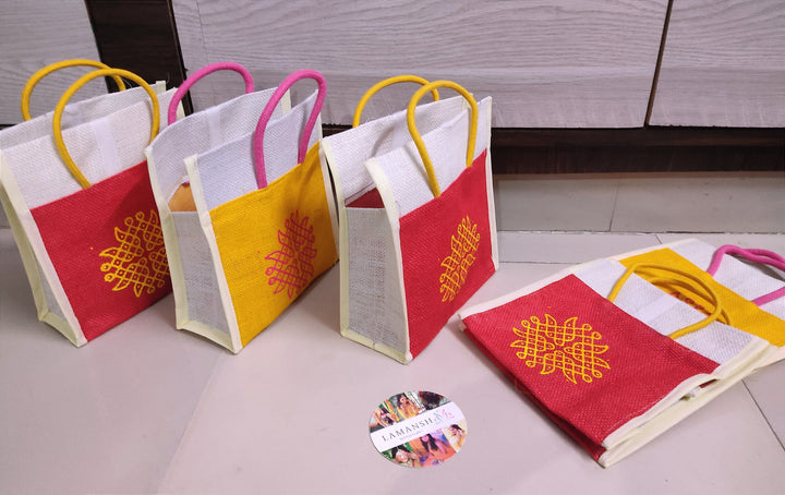 Custom Printed Jute Gift Bags 10 × × Traditional Jute