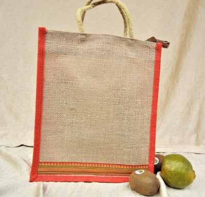 Lamansh jute gift bags LAMANSH® Set of 10 Designer Jute Bag 10 × 12 × 4 " | Jute Carry Bag in Assorted colors | Lunch Box Bag | Eco Friendly Bag / Return Gift 🎁 bags