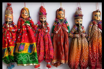 LAMANSH ® Kathputi/Puppet LAMANSH 50 Pairs Traditional Indian puppets kathputli