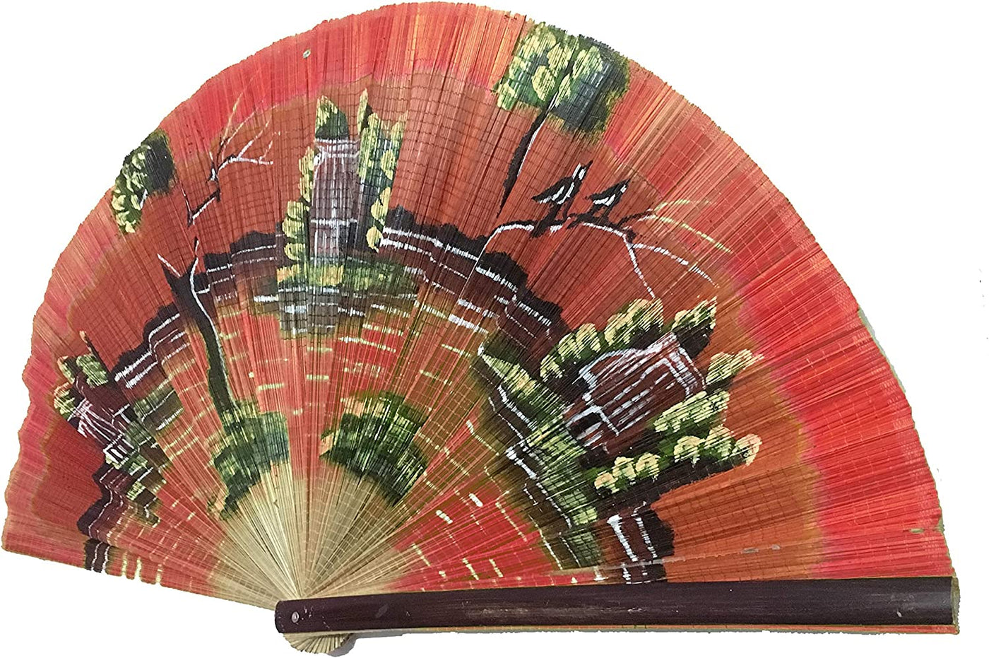 Lamansh LAMANSH® ( 5.5 Feet width ) Decorative Bamboo Foldable Hand fans for Wall & Event decoration