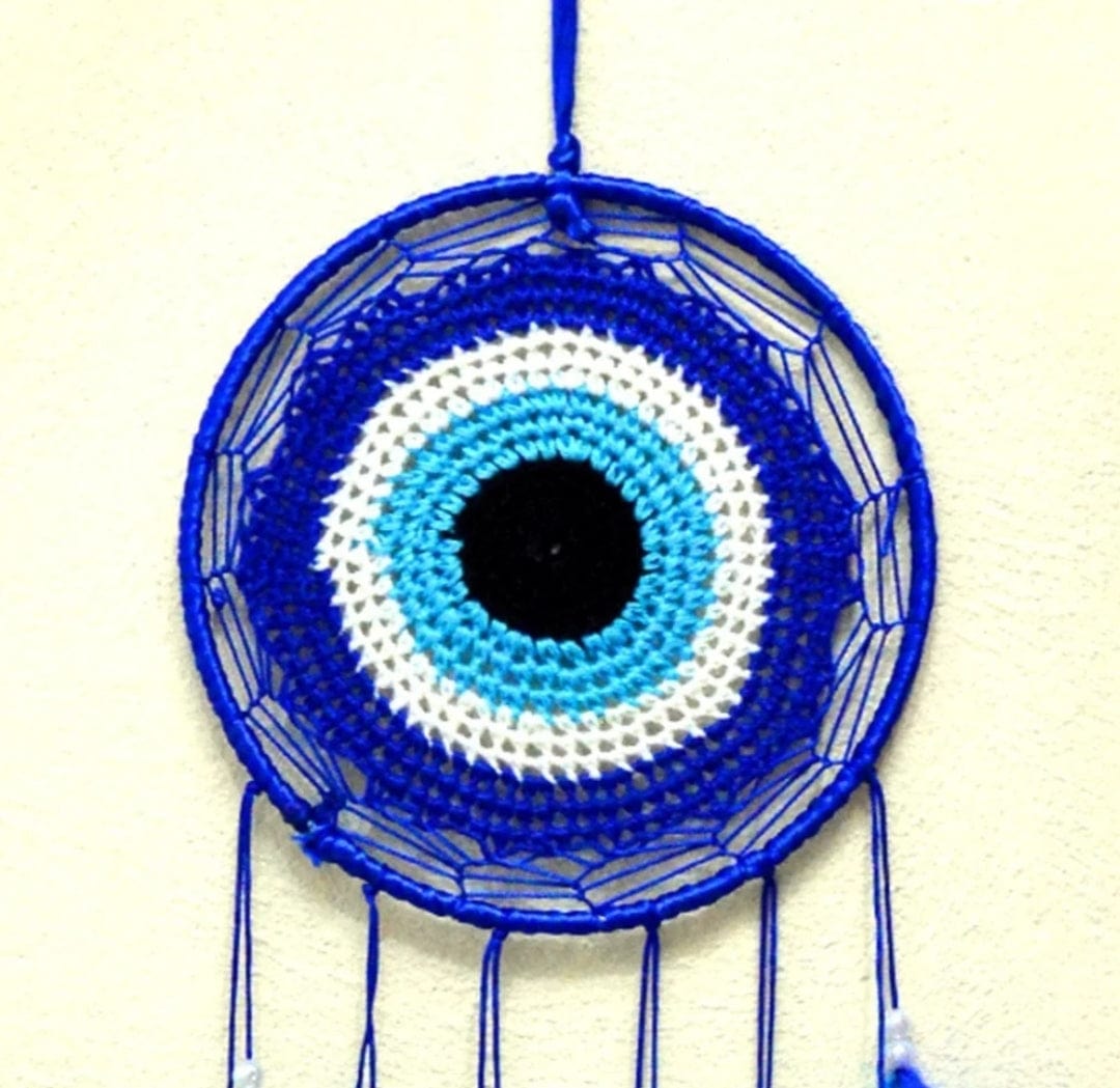LAMANSH® (6×14 inch) Handmade Dream Catcher Evil Eye Dream Catcher