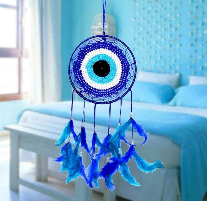 LAMANSH® (6×14 inch) Handmade Dream Catcher Evil Eye Dream Catcher