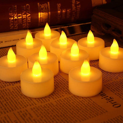 Lamansh Lamansh® Pack of 24 LED Candles 🕯 / Flameless 🔥Electric LED Candles for Diwali / Candles for Home 🏠Decoration