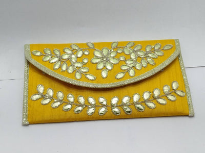 LAMANSH LAMANSH rajsthani ladies purse Yellow / Cotton / Standard LAMANSH® rajasthani ladies purse Clutches