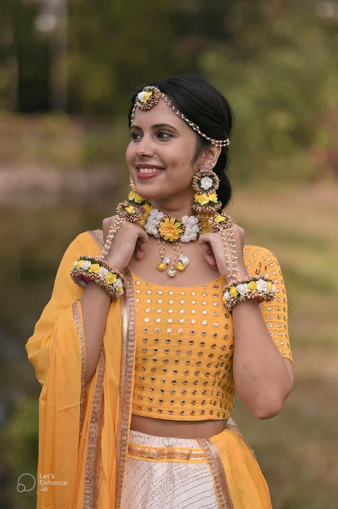 Kauri Shell Jewellery Set | Haldi Mehendi Accessories For Bride To Be –  aroundalways